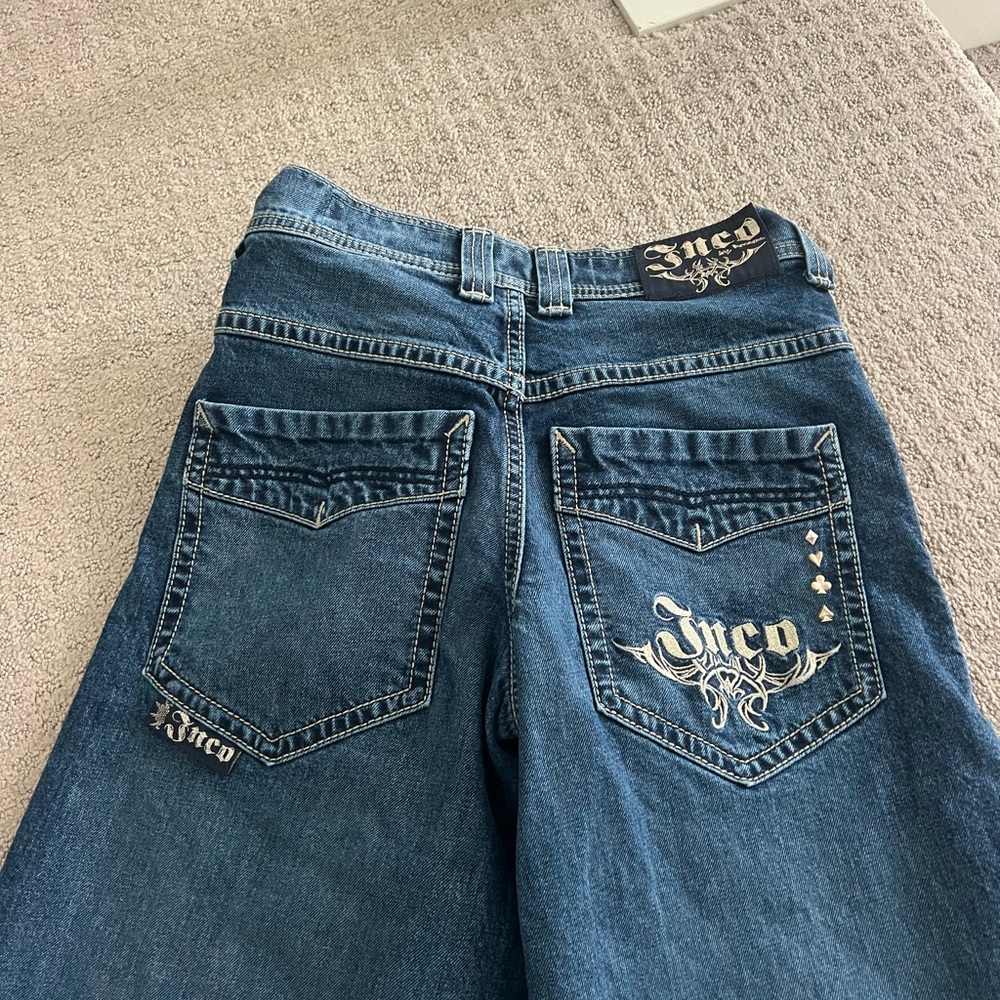 JNCO Karatz 23" Wide Leg jeans in a Dark Stone wash. - Picture 2 of 8
